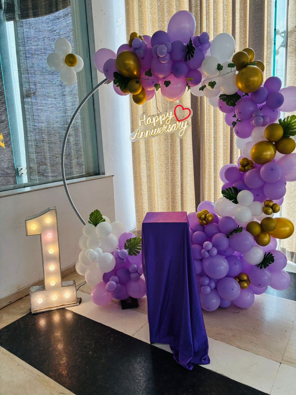 Anniversary Decoration setup by Gurugram Balloon Decor