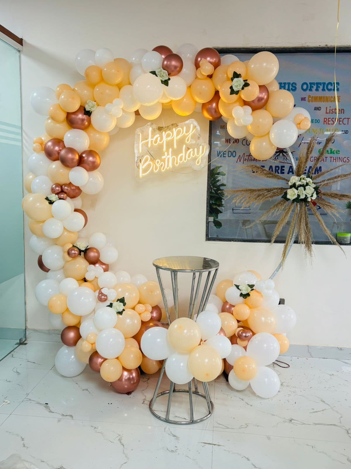 Office Decoration setup by Gurugram Balloon Decor