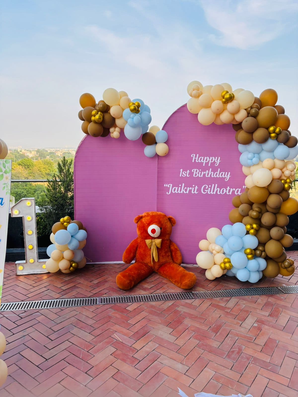 First Birthday Decoration setup by Gurugram Balloon Decor